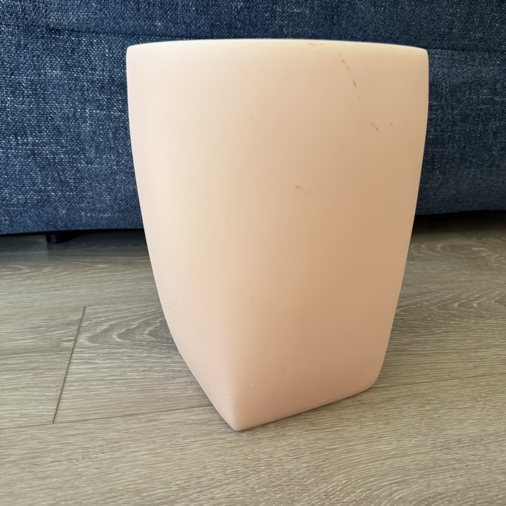 VTG RH‎ Restoration Hardware HEAVY Mini Trash Can Planter Bucket Pink MCM